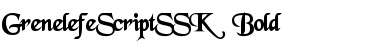 Download GrenelefeScriptSSK Bold Font Title Preview