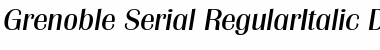 Download Grenoble-Serial DB RegularItalic Font Title Preview