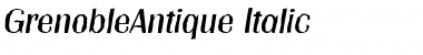 Download GrenobleAntique Italic Font Title Preview