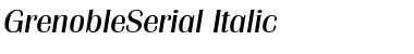 Download GrenobleSerial Italic Font Title Preview