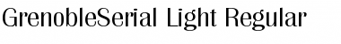 Download GrenobleSerial-Light Regular Font Title Preview