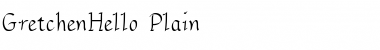 Download GretchenHello Plain Font Title Preview