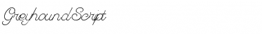 Download GreyhoundScript Regular Font Title Preview