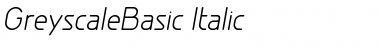Download GreyscaleBasic Italic Font Title Preview
