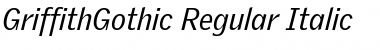 Download GriffithGothic Regular Italic Font Title Preview