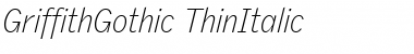 Download GriffithGothic Italic Font Title Preview