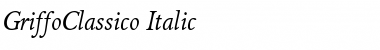 Download GriffoClassico Italic Font Title Preview