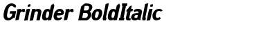 Download Grinder BoldItalic Font Title Preview