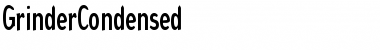 Download GrinderCondensed Regular Font Title Preview