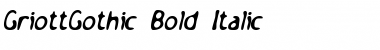 Download GriottGothic Bold Italic Font Title Preview
