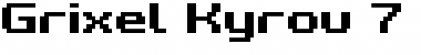 Download Grixel Kyrou 7 Wide Bold Regular Font Title Preview