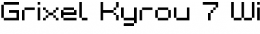 Download Grixel Kyrou 7 Wide Regular Font Title Preview