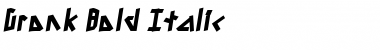 Download Gronk Bold Italic Font Title Preview