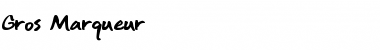 Download Gros Marqueur Regular Font Title Preview