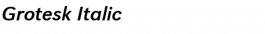 Download Grotesk Italic Font Title Preview
