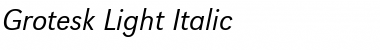 Download Grotesk-Light Italic Font Title Preview