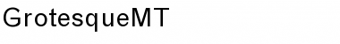 Download GrotesqueMT Roman Font Title Preview