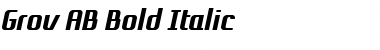 Download Grov AB Bold Italic Font Title Preview