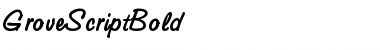 Download GroveScriptBold Roman Font Title Preview