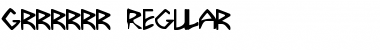 Download Grrrrrr Regular Font Title Preview