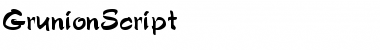 Download GrunionScript Regular Font Title Preview