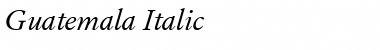 Download Guatemala Italic Font