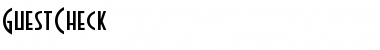 Download GuestCheck Regular Font Title Preview
