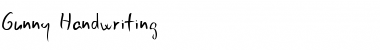 Download Gunny Handwriting Regular Font Title Preview