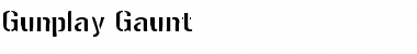 Download Gunplay Gaunt Regular Font Title Preview