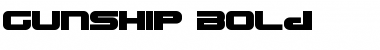 Download Gunship Bold Bold Font Title Preview