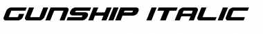 Download Gunship Italic Italic Font Title Preview