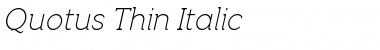 Download Quotus Thin Italic Font Title Preview