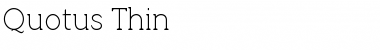 Download Quotus Thin Font Title Preview