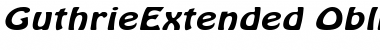 Download GuthrieExtended Oblique Font Title Preview