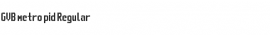 Download GVB metro pid Regular Font Title Preview