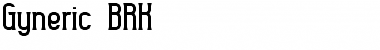 Download Gyneric BRK Regular Font Title Preview