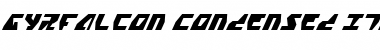 Download Gyrfalcon Condensed Italic Condensed Italic Font Title Preview