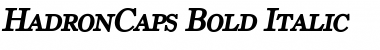 Download HadronCaps BoldItalic Font Title Preview