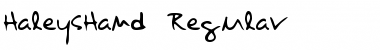 Download HaleysHand Regular Font Title Preview