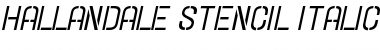 Download Hallandale Stencil Italic JL Regular Font