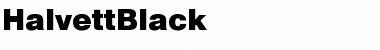Download HalvettBlack Regular Font