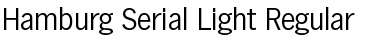 Download Hamburg-Serial-Light Regular Font Title Preview