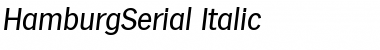 Download HamburgSerial Italic Font Title Preview