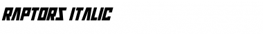 Download Raptors Italic Font Title Preview