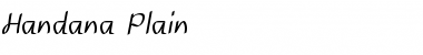 Download Handana Plain Font Title Preview