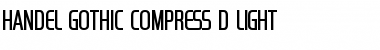 Download Handel Gothic Compress D Regular Font Title Preview