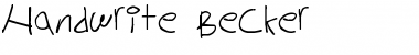 Download Handwrite Becker Normal Font Title Preview