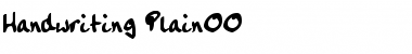 Download Handwriting Plain Font Title Preview