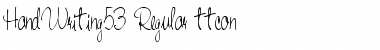 Download HandWriting53 Regular Font Title Preview