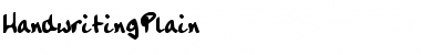 Download HandwritingPlain Regular Font Title Preview